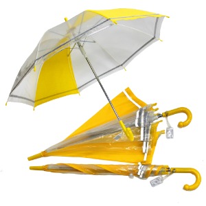 투명투톤 야광 55장우산 화이바살대 교통안전우산 기능성우산 아동우산 어린이우산