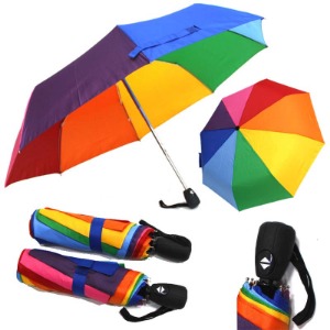루이 무지개 3단완전자동우산 성인우산 애기우산