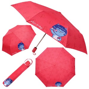 카카오프렌즈 3단자동우산 하트블러셔 완전자동 성인용우산 아동우산